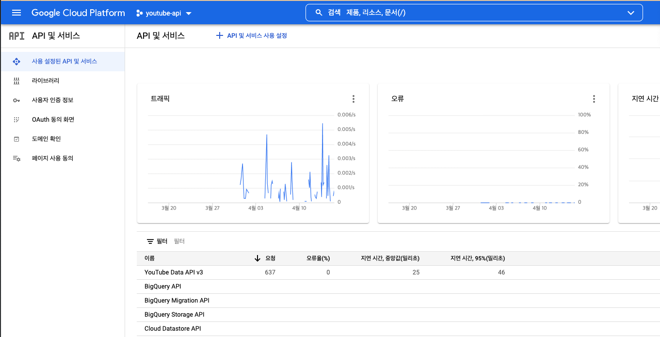 api 사용 화면